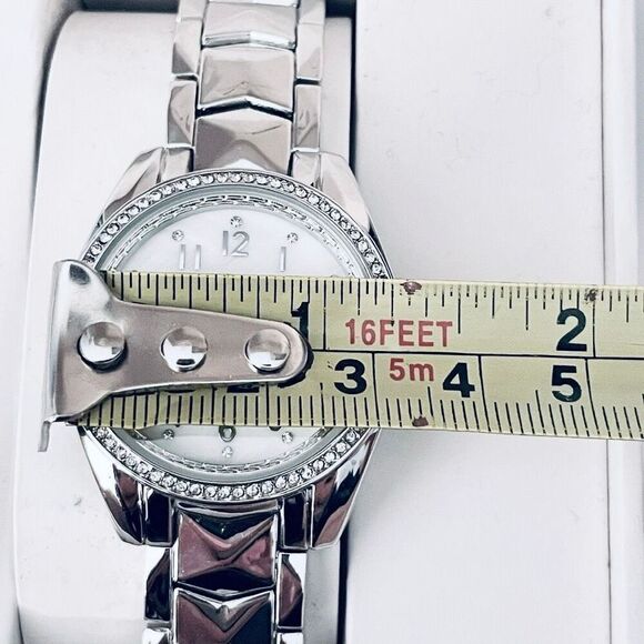 NWT Gorgeous Tahari Silver White Quartz White Dial Stainless Steel Women’s Watch main image 6